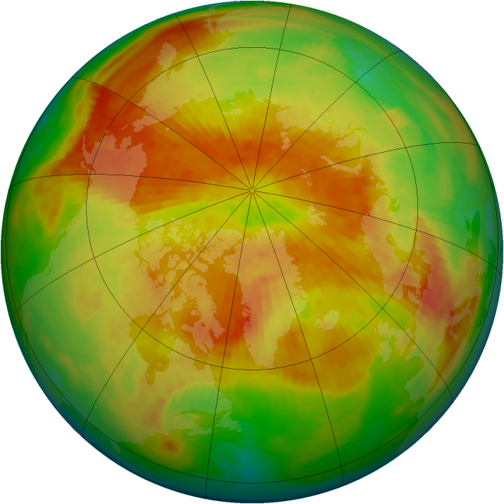 Arctic ozone map for 28 March 1992